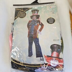 Disney‎ Alice Through The Looking Glass Mad Hatter Kids Costume M 7-8 Outfit